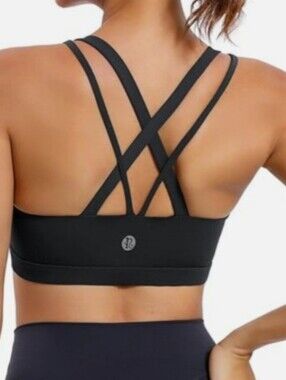 RUNNING GIRL Sports Bras for Women,Padded Strappy Sports Bras Criss-Cross Back